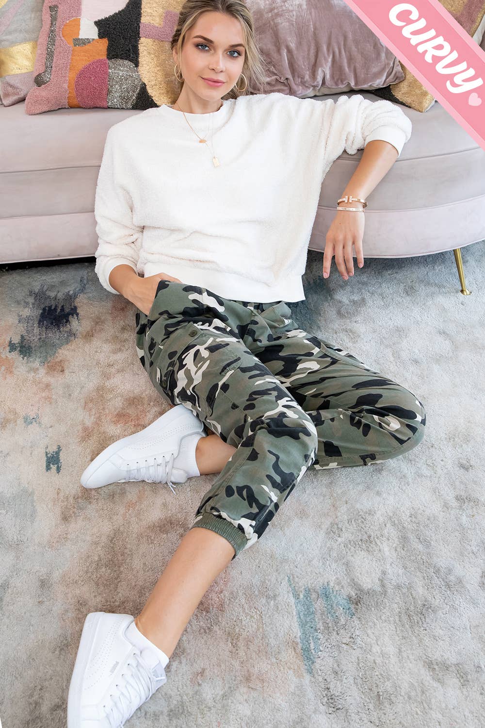 Sweet Lovely by Jen - CURVY CAMOUFLAGE JOGGER