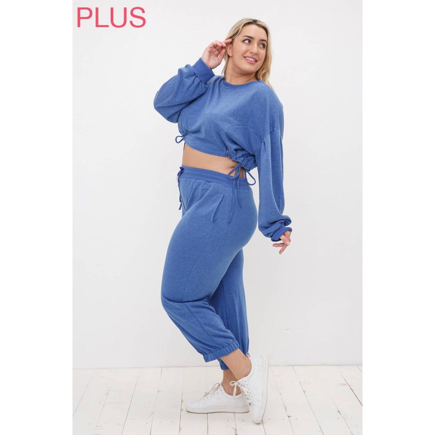 Sweet Generis - CURVY CROPPED FRENCH TERRY JOGGER SWEATPANTS