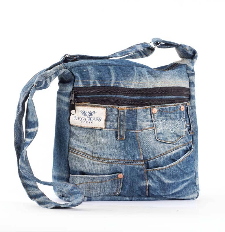 Benjamin International - Dark Denim Medium Recycled Jean Crossbody