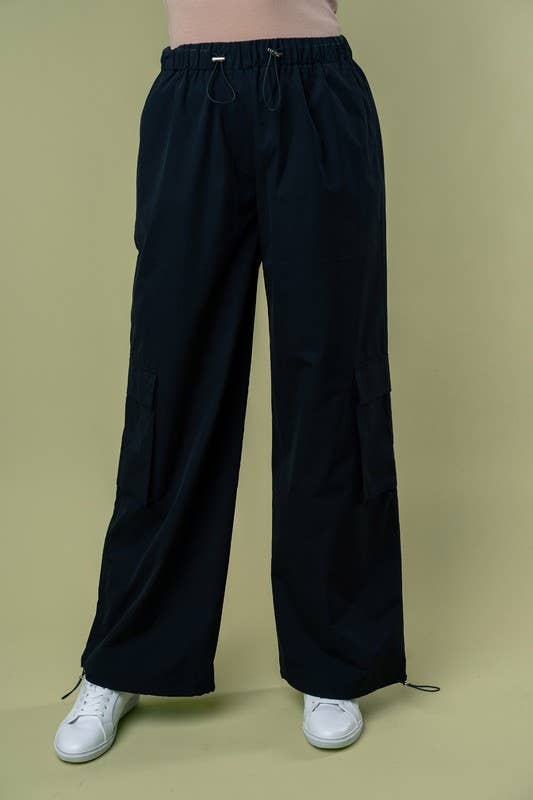 Black High Waisted Cargo Pants