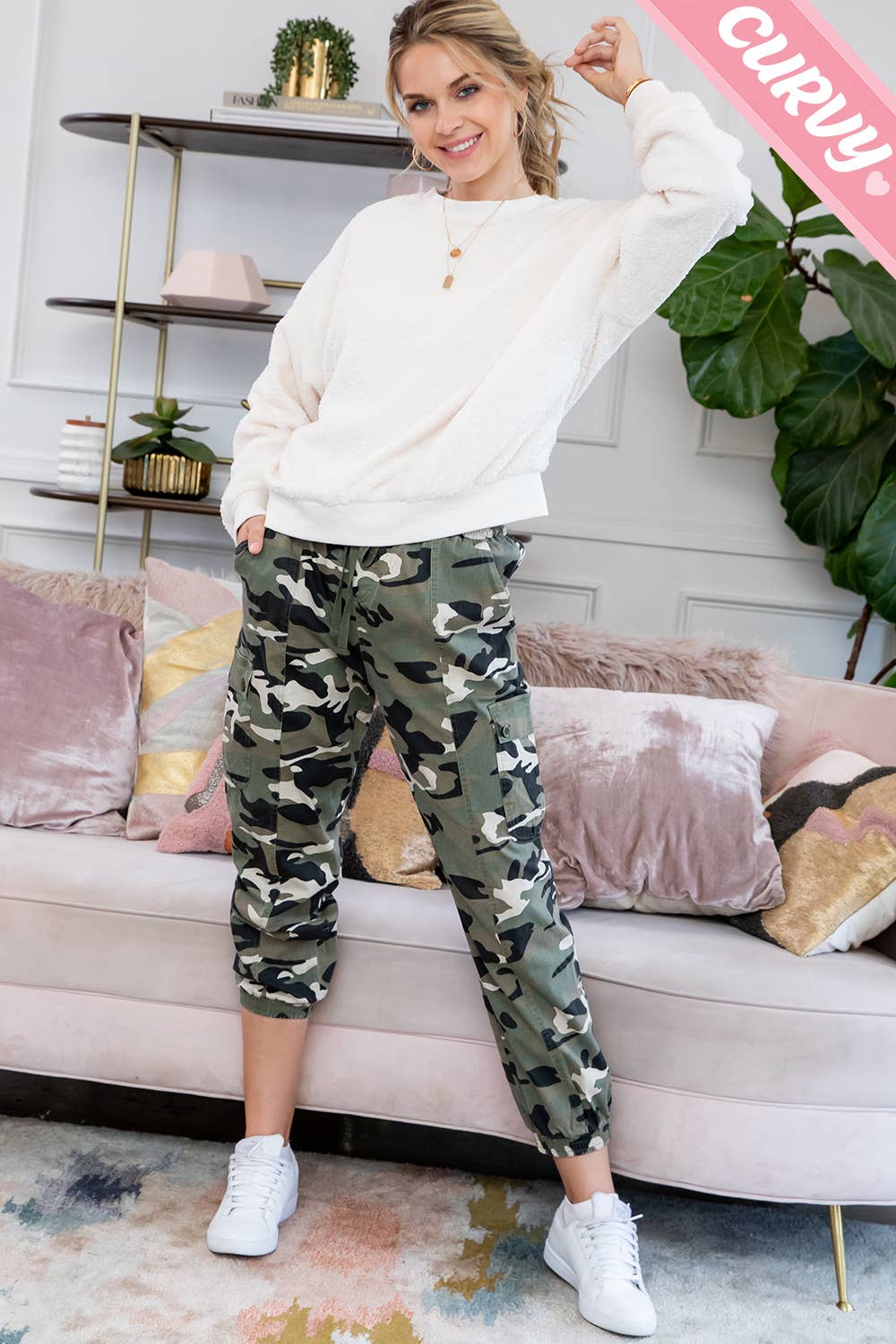 Sweet Lovely by Jen - CURVY CAMOUFLAGE JOGGER