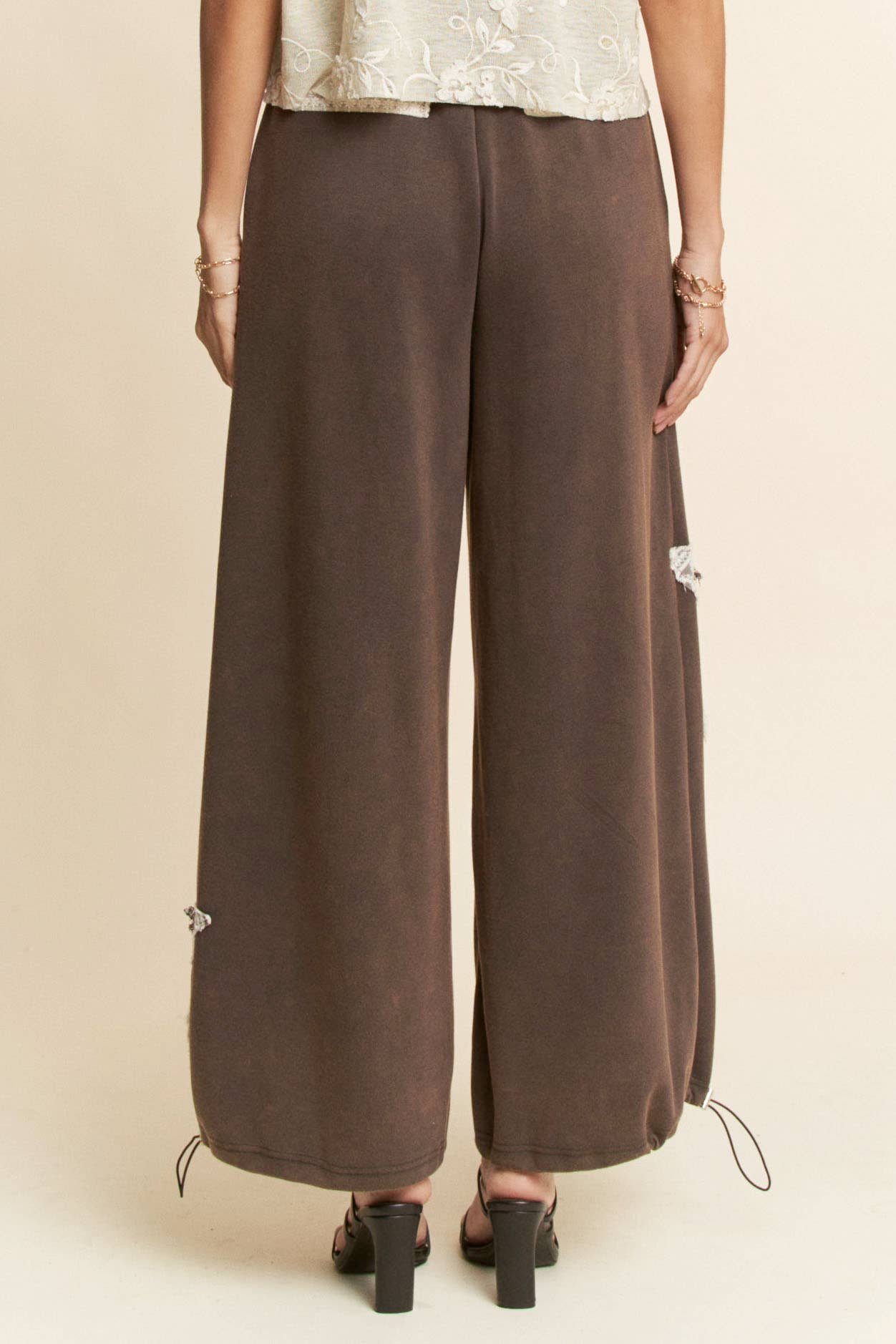 THE CURVY DENIM STAR PATCHWORK PANTS