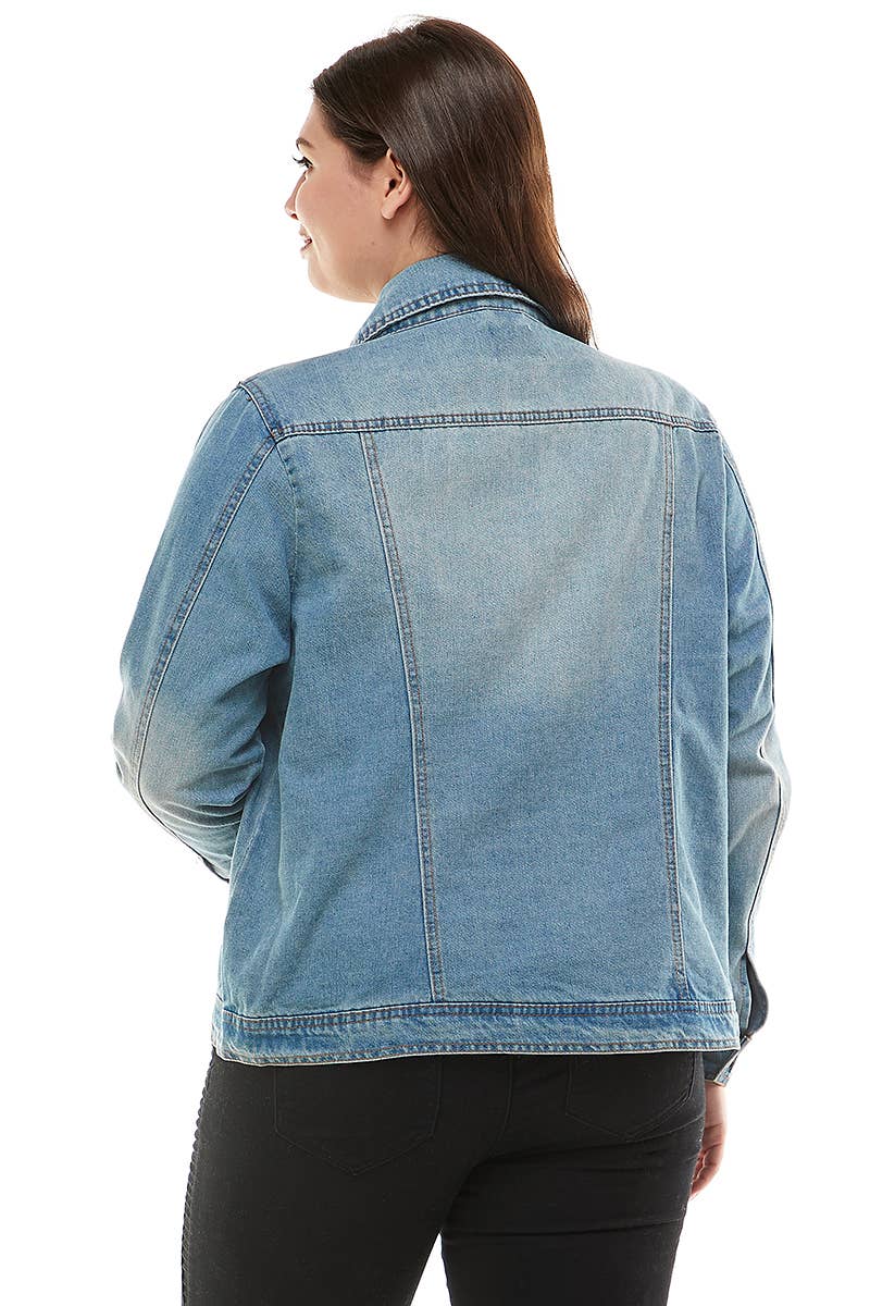 Veracci - Curvy Original Trucker Denim Jacket