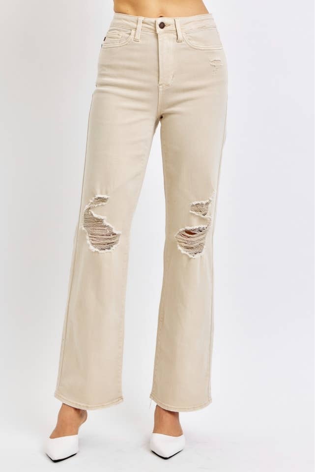 Judy Blue Jeans - HW Garment Dyed Destroy 90's Straight