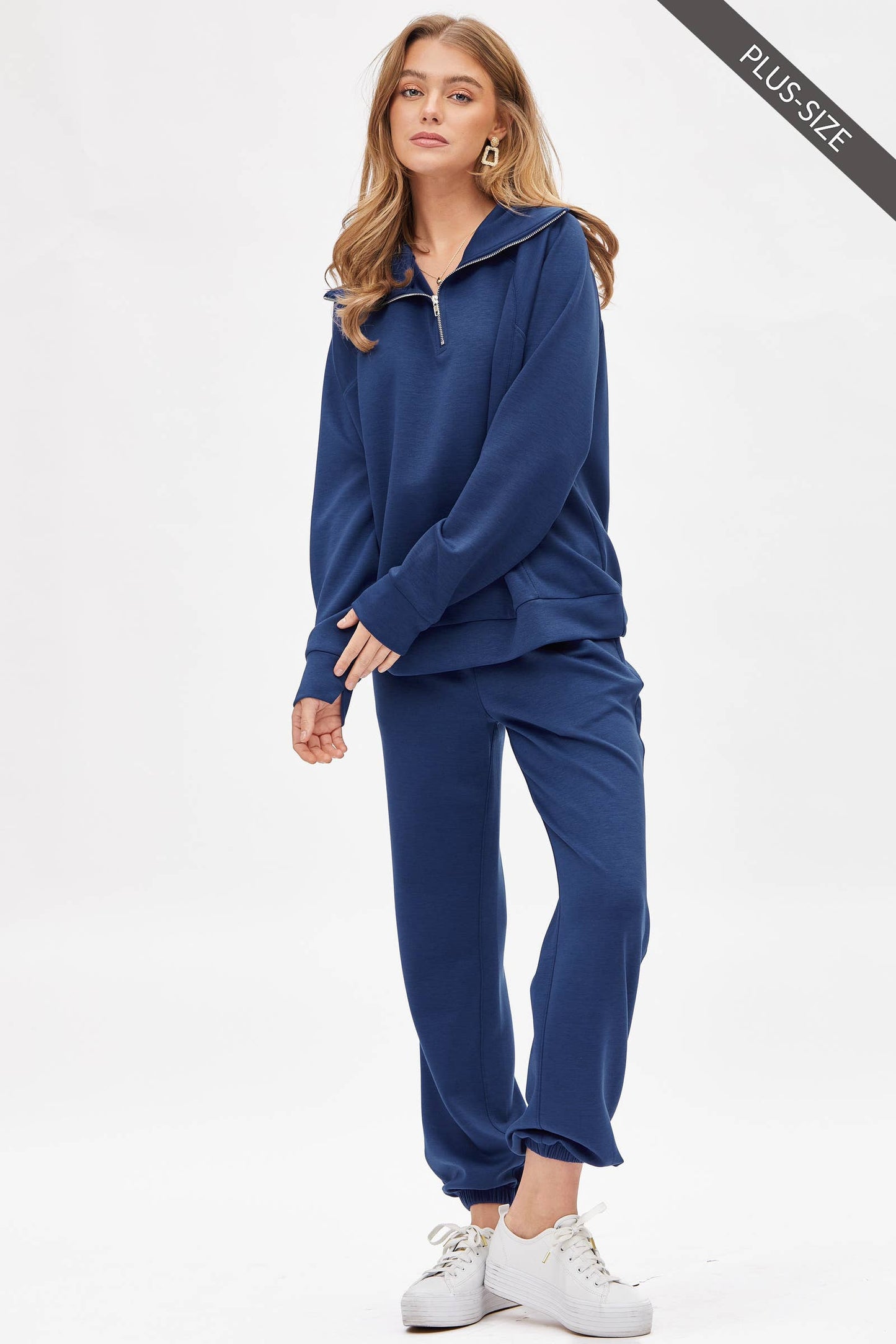 Dear Scarlett -Quarter Zip Pullover + Jogger Modal Travel Set