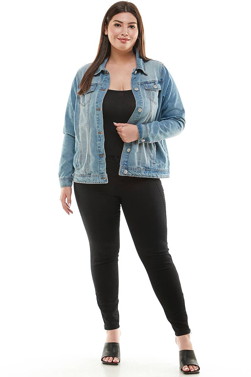Veracci - Curvy Original Trucker Denim Jacket