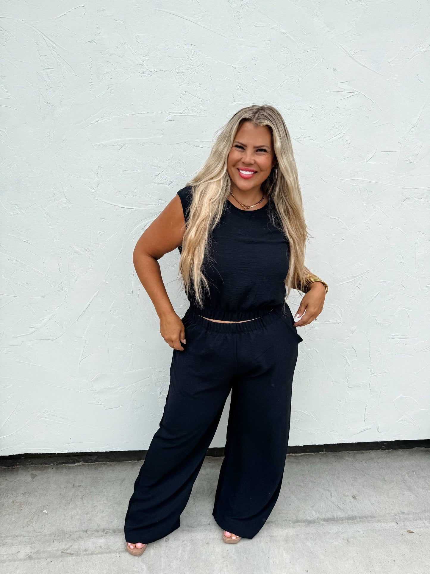BLAKELEY - BLACK JESSICA SUMMER PANT SET