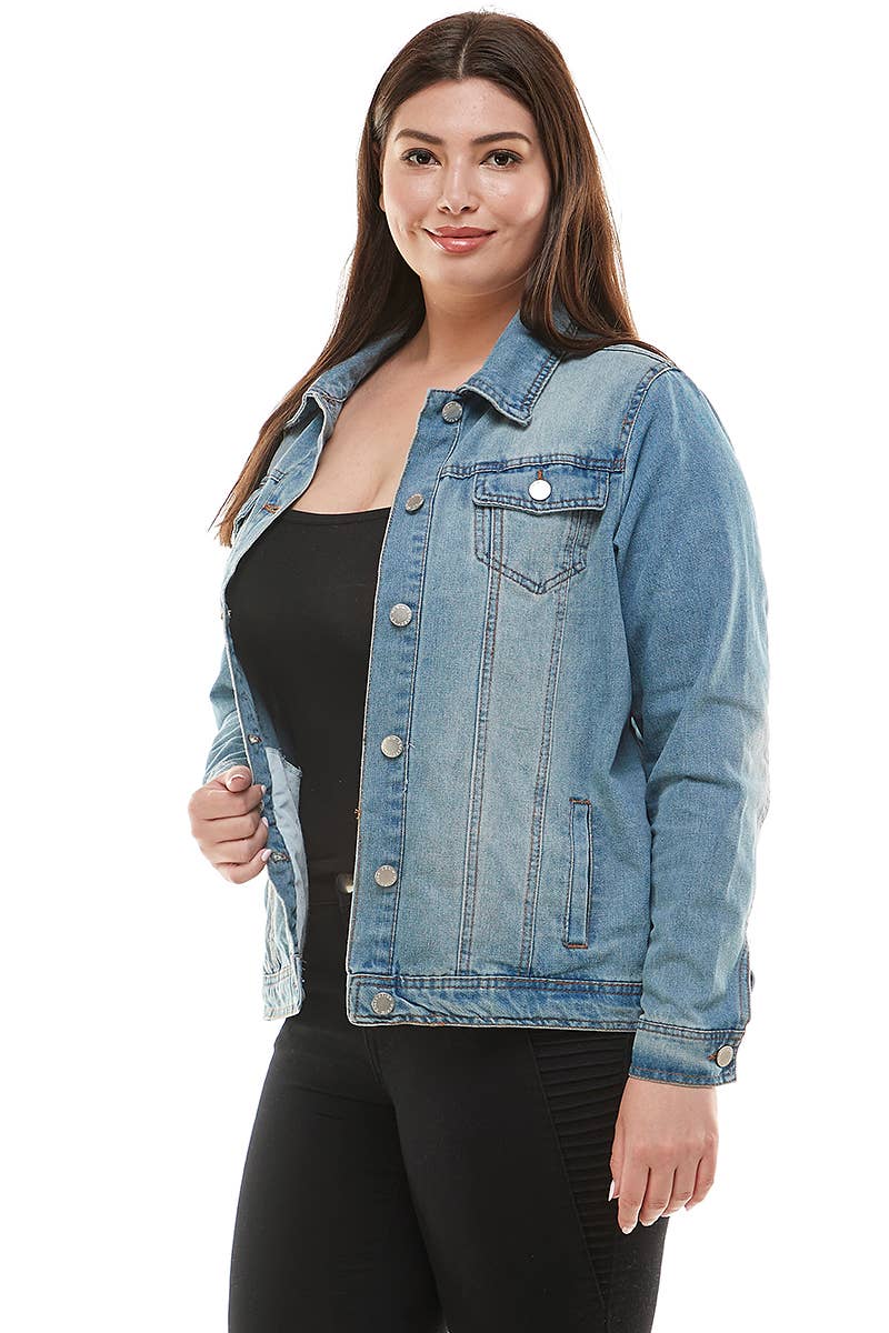 Veracci - Curvy Original Trucker Denim Jacket