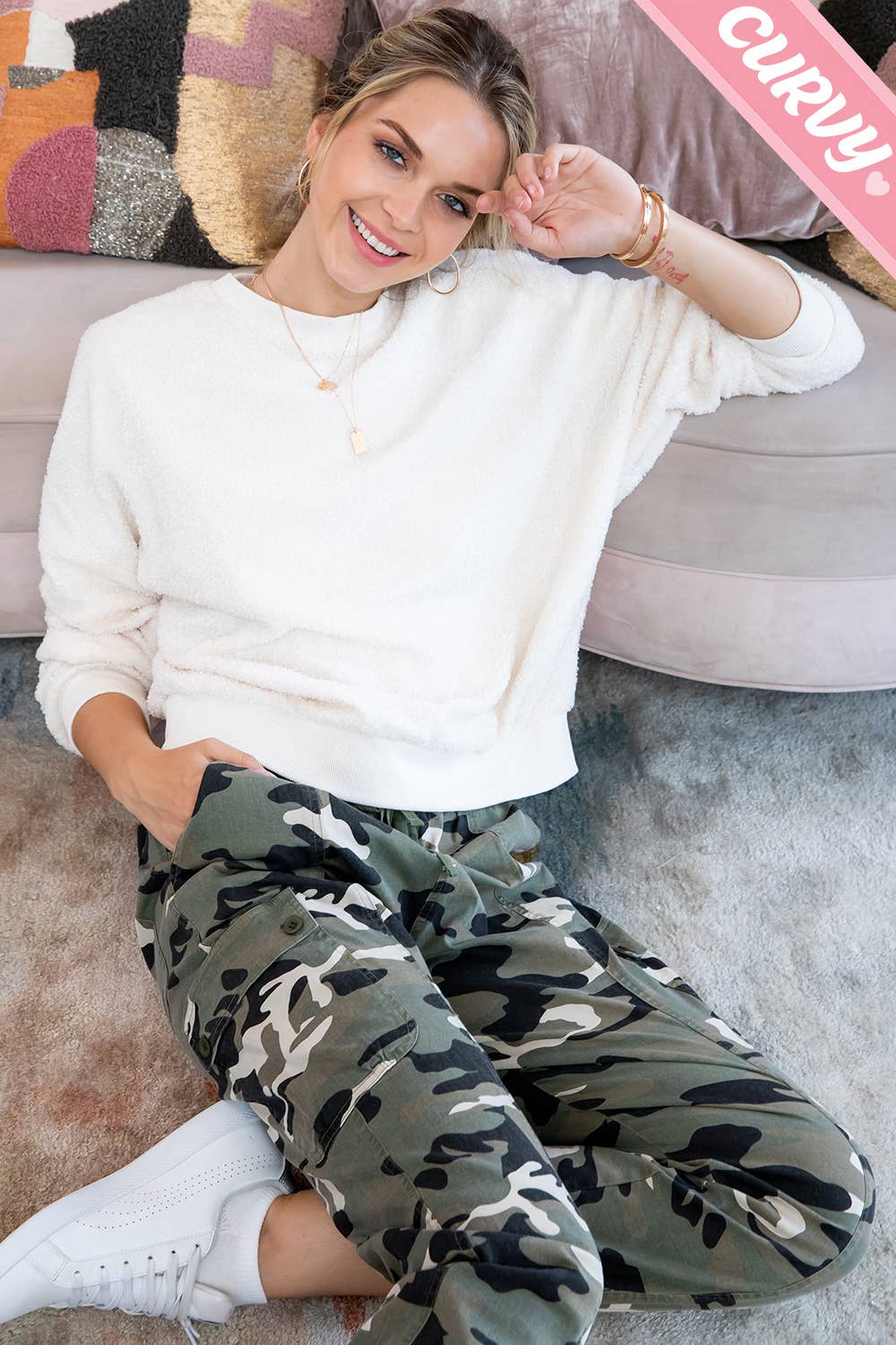 Sweet Lovely by Jen - CURVY CAMOUFLAGE JOGGER