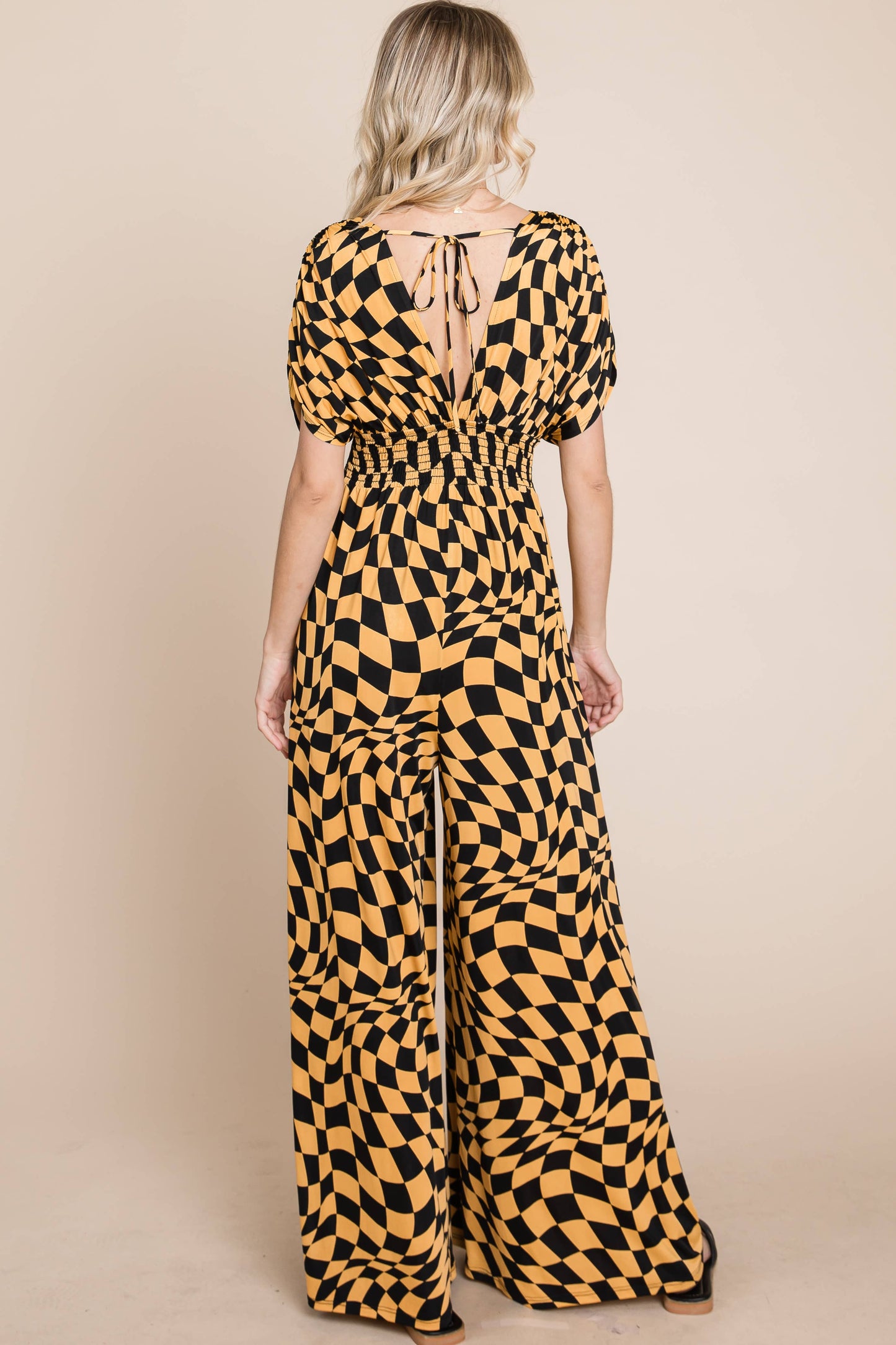 Geometric Wide Leg Jumpsuit
