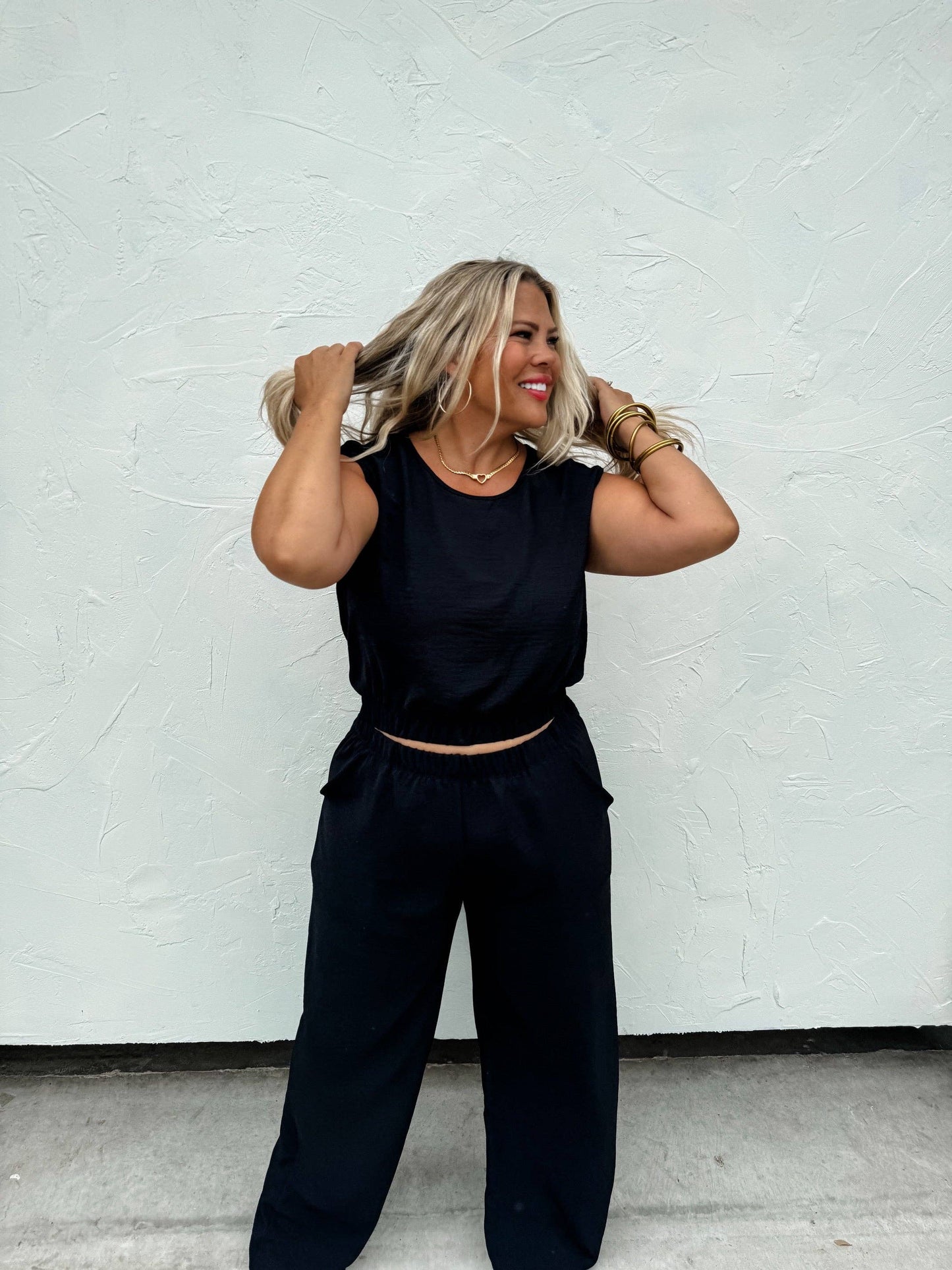 BLAKELEY - BLACK JESSICA SUMMER PANT SET