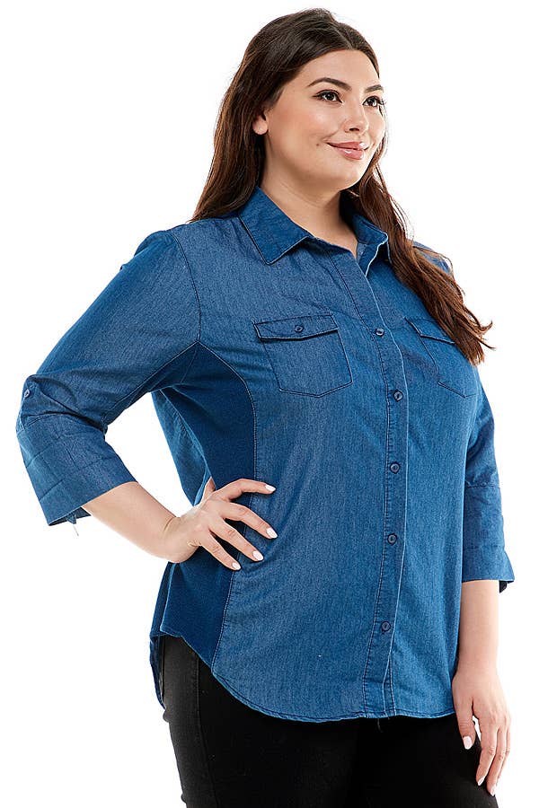 Veracci - Chambary Button Shirt with Side Stretch
