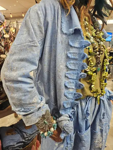 Blue Cross Stitch Genie Pant By A Rare Bird