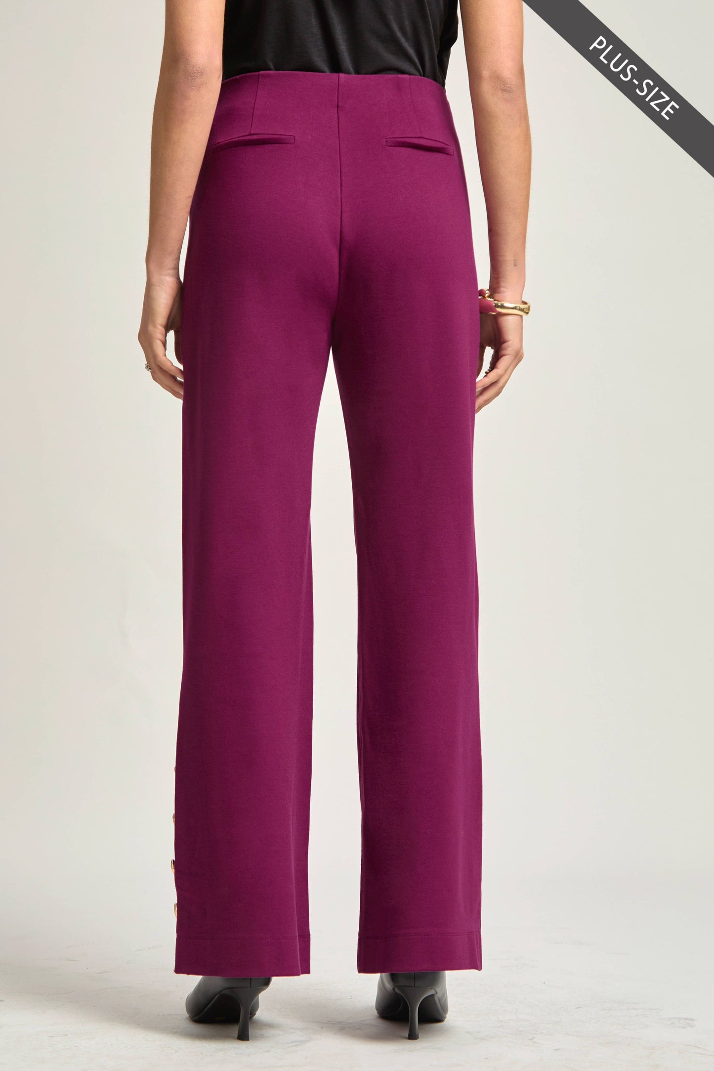 Dear Scarlett -Magic Gala Button-Hem Pants