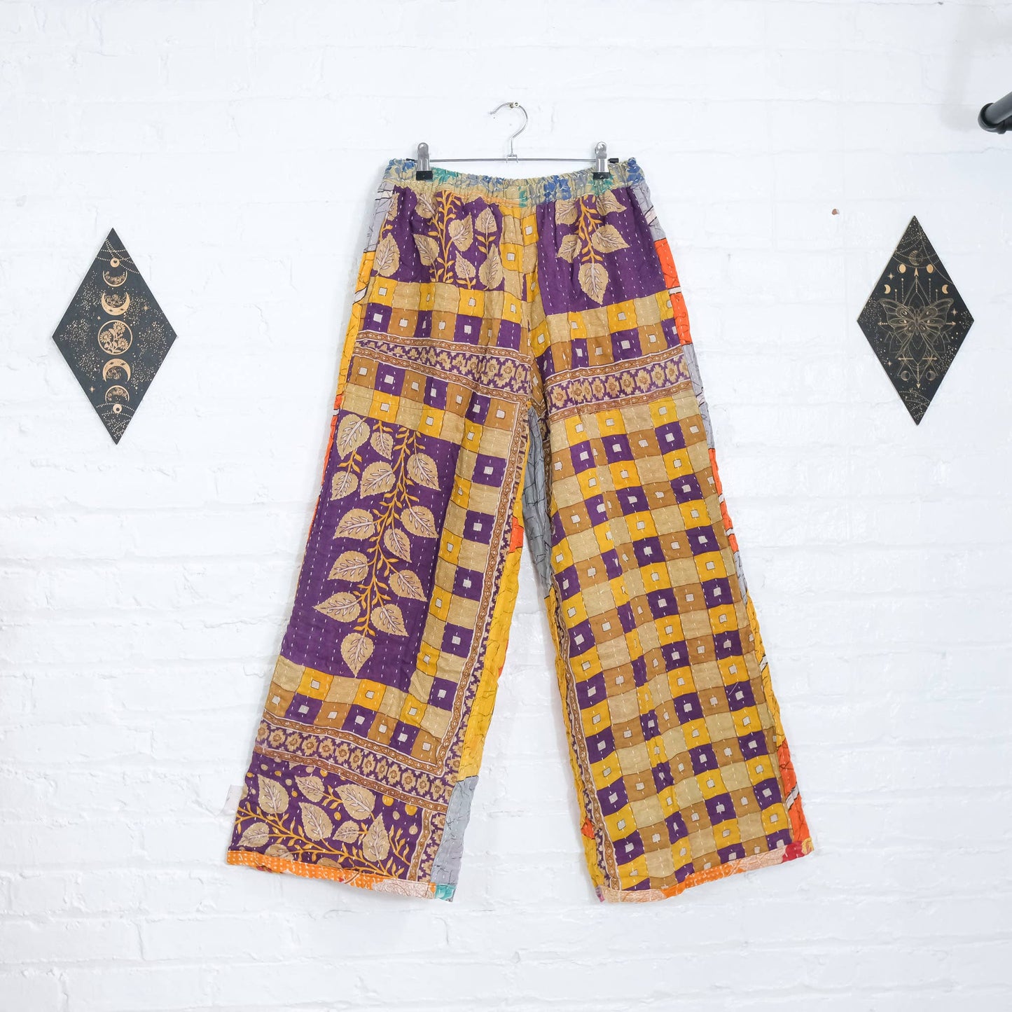 Handmade Kantha Reversible Wide Leg Pants