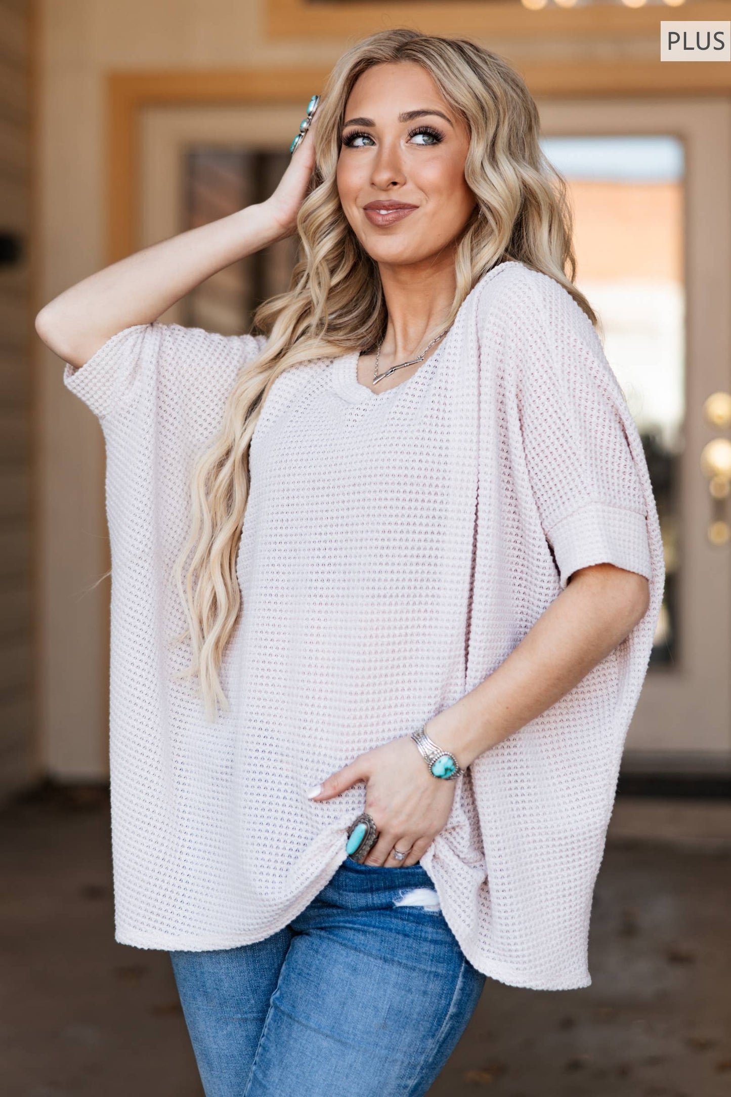 The Curvy Crochet Oversized Relaxed Fit Poncho Top