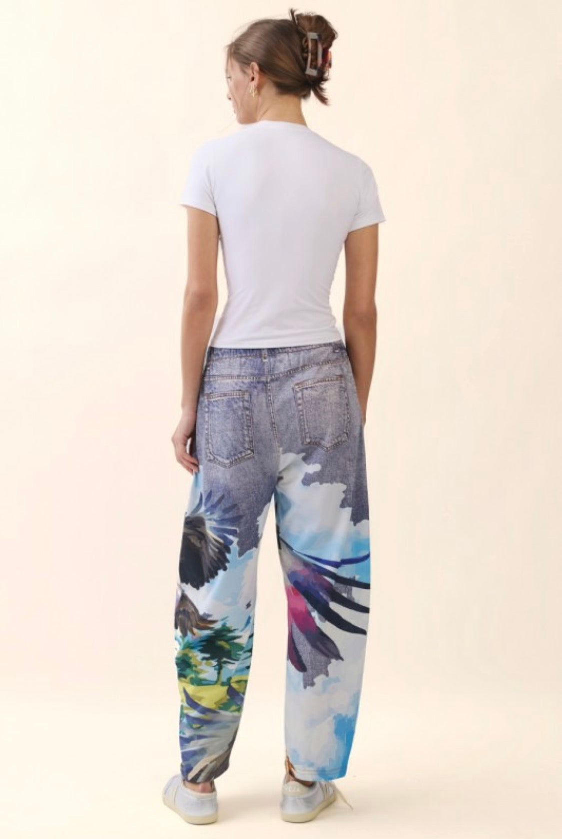 Oddi - Scentic Eagle-Denim look Sublimation Printed Pants