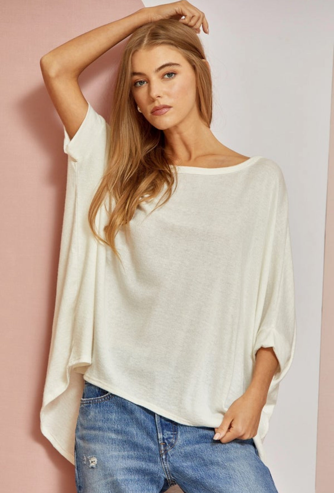 The Curvy Ivory Boatneck Sweater