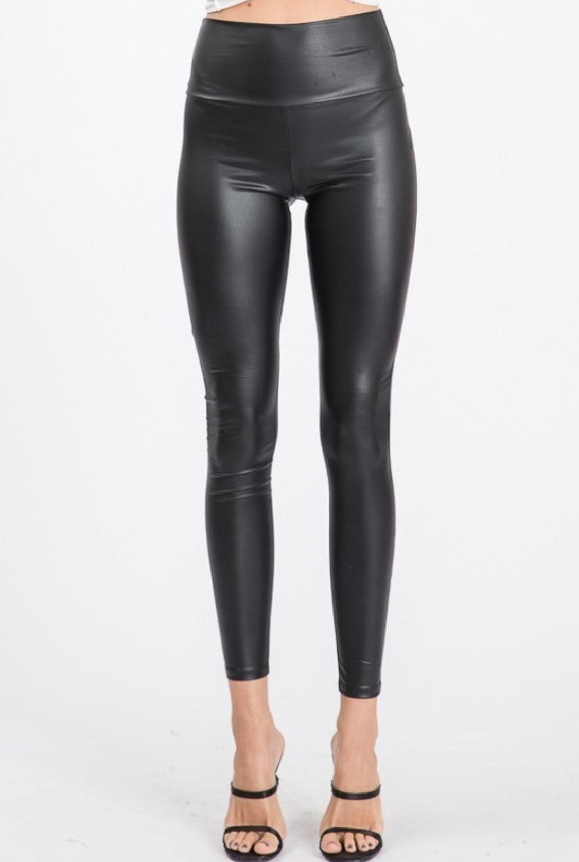 Black Faux Leather Leggings