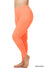 Neon Coral Cotton Full Legging