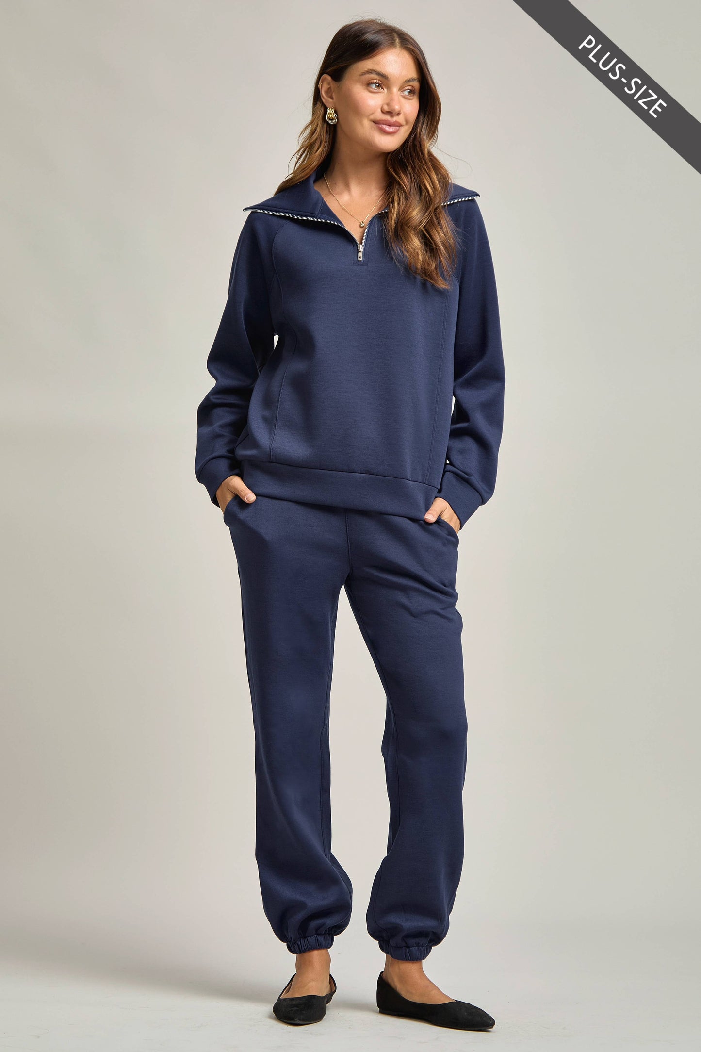 Dear Scarlett -Quarter Zip Pullover + Jogger Modal Travel Set