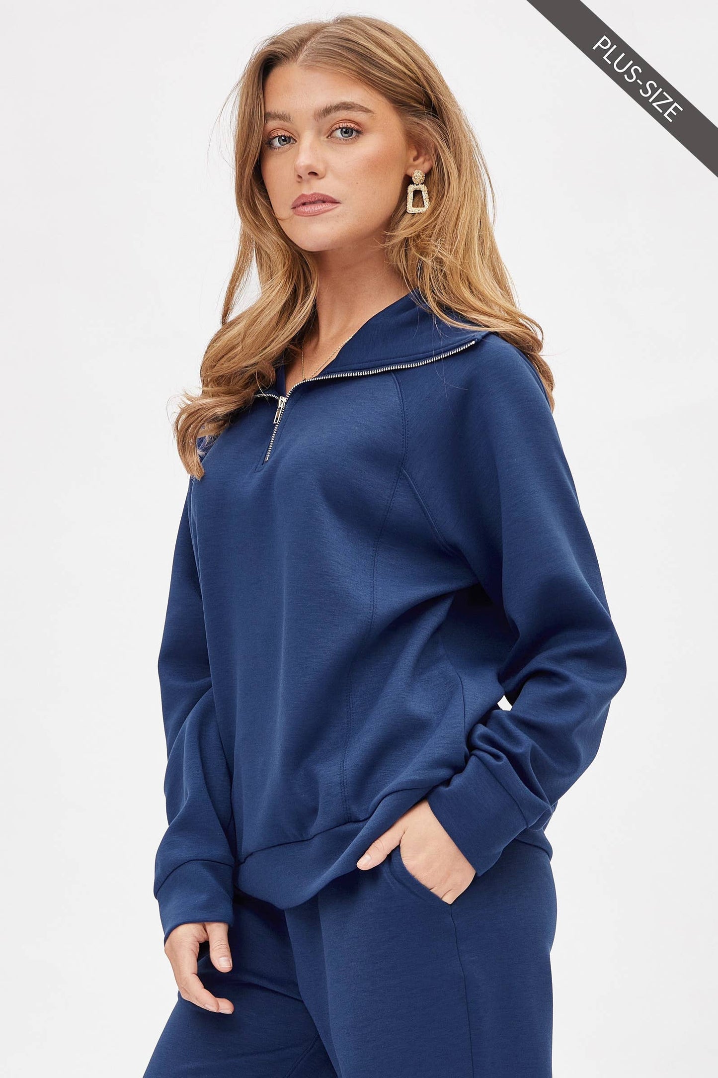 Dear Scarlett -Quarter Zip Pullover + Jogger Modal Travel Set