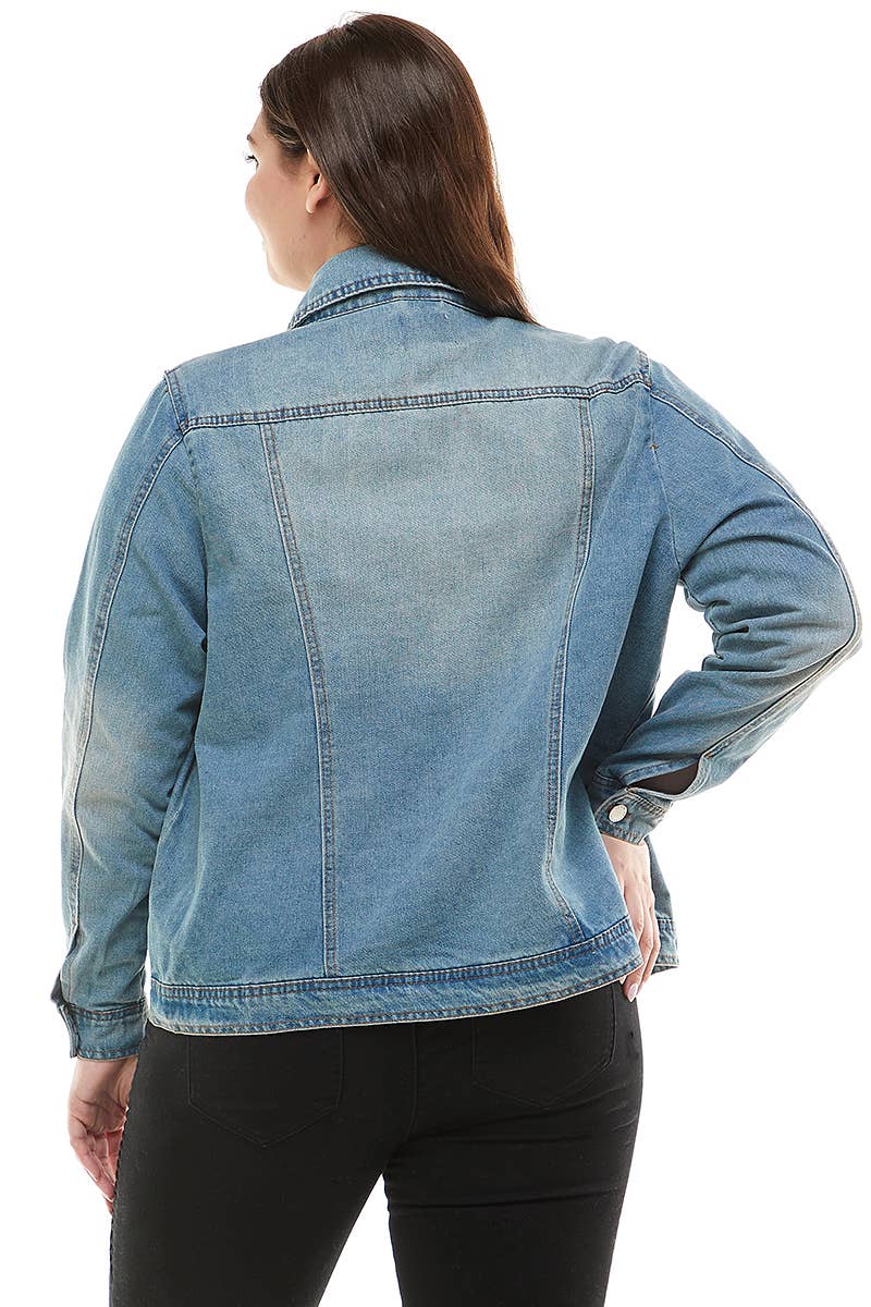Veracci - Curvy Original Trucker Denim Jacket