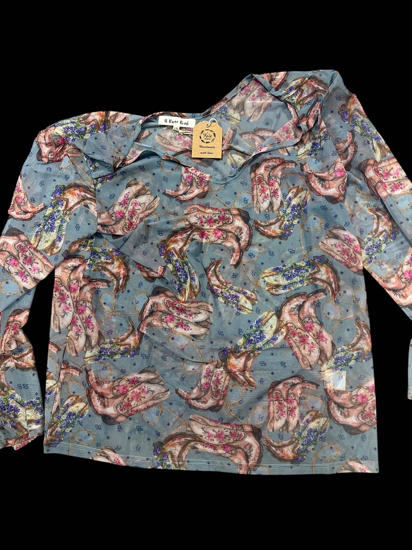 A Rare Bird Shop - "Boots Were Made for Walkin" Mesh Top