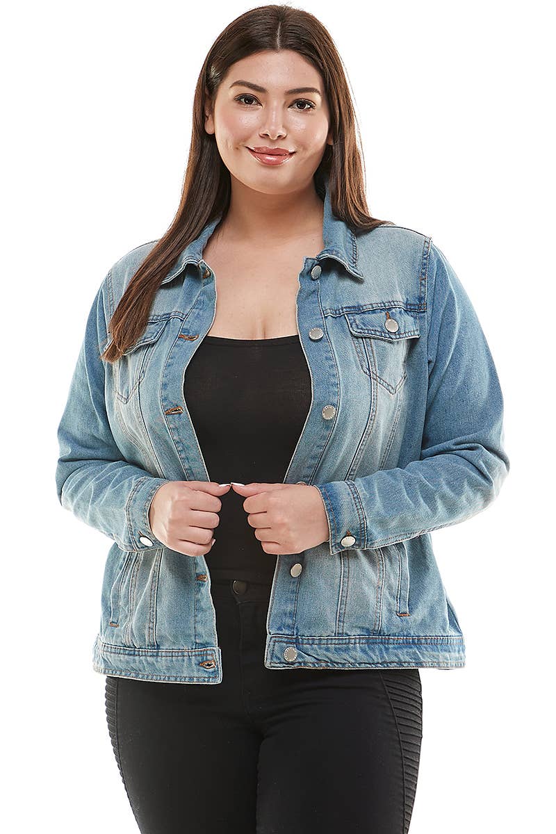 Veracci - Curvy Original Trucker Denim Jacket