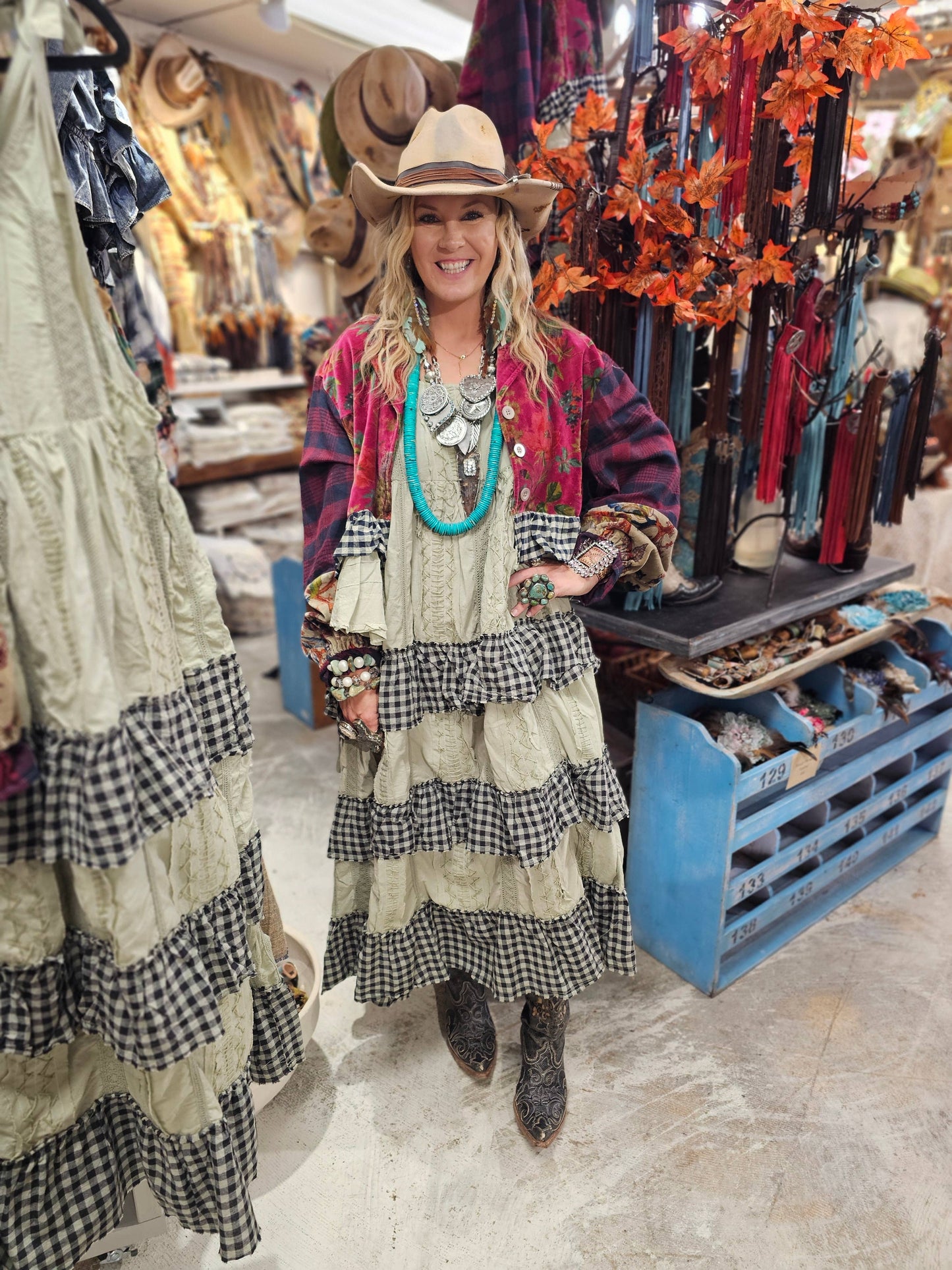 A Rare Bird Shop - Hand Stitched Check Dress