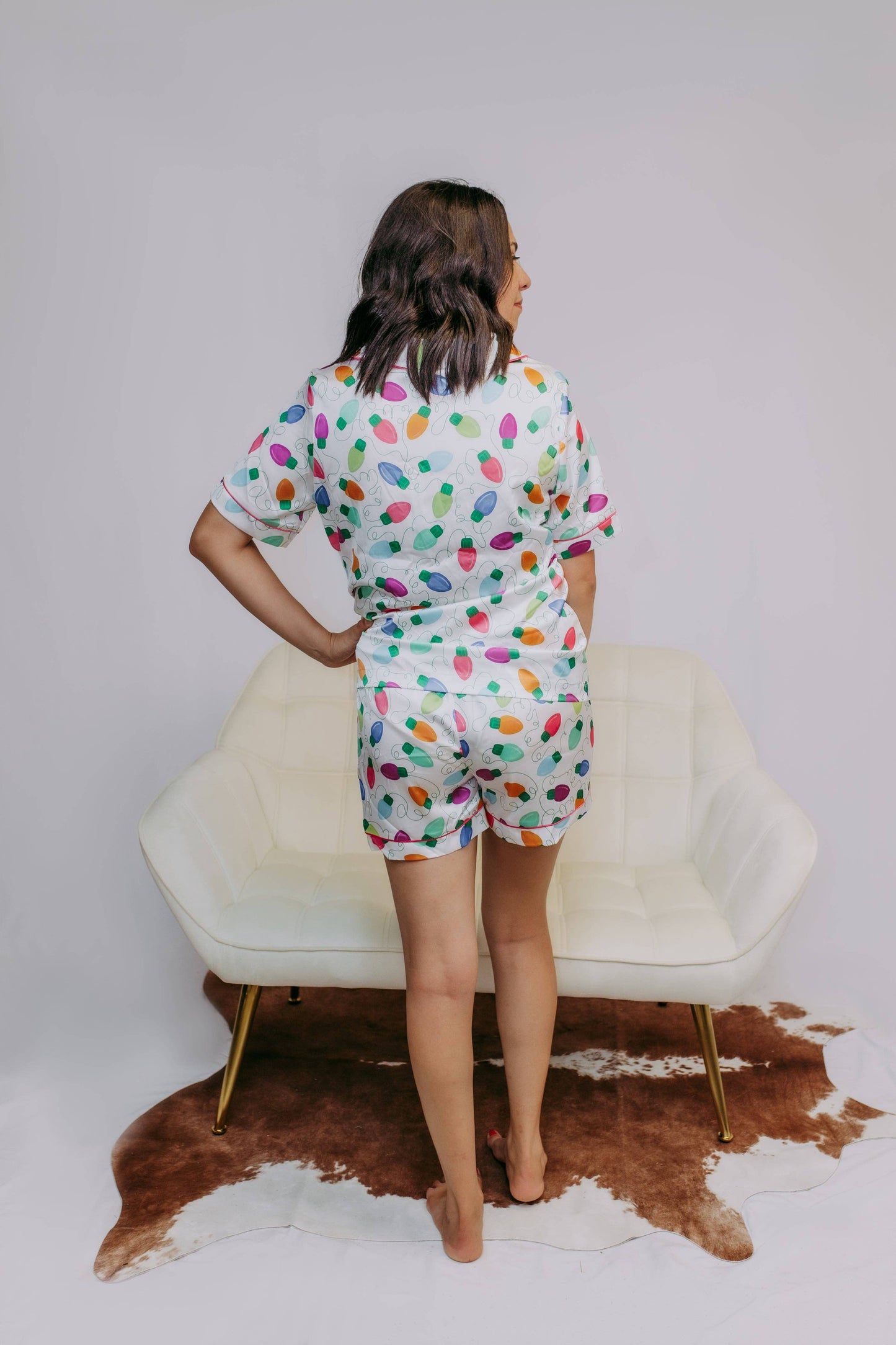 Light Me Up Satin Pajamas Shorts Set