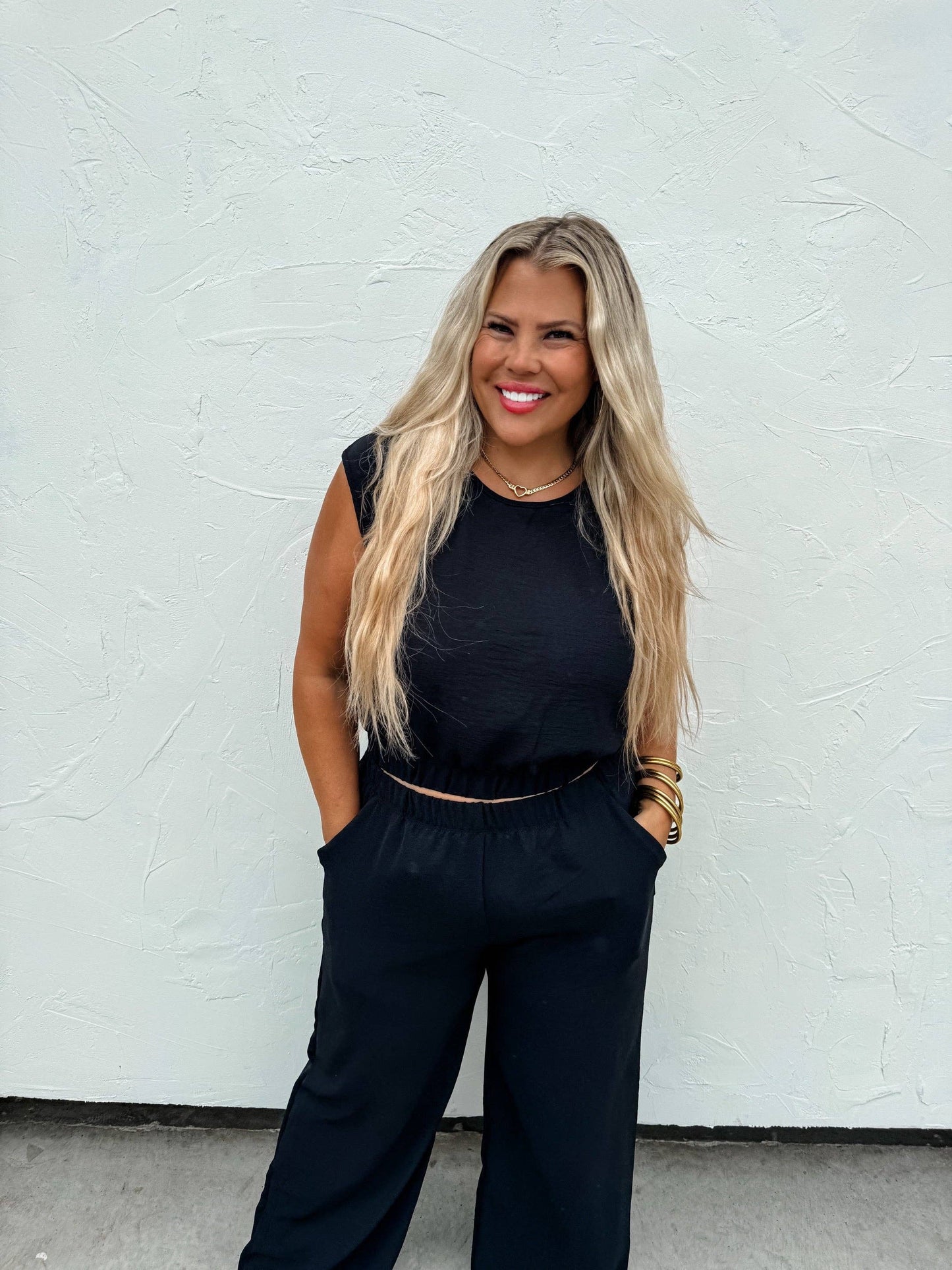 BLAKELEY - BLACK JESSICA SUMMER PANT SET