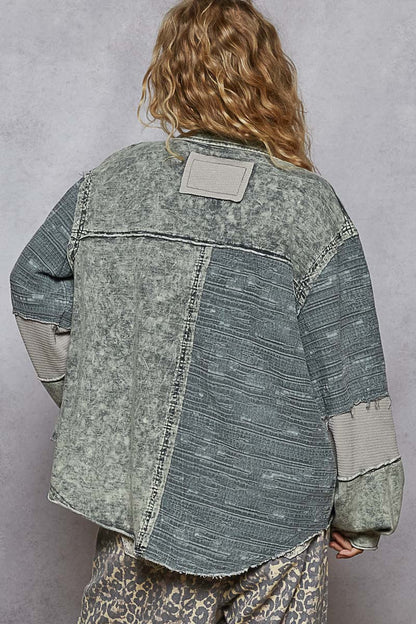 Char French Terry Abstract Jacket