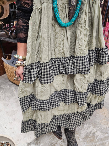 A Rare Bird Shop - Hand Stitched Check Dress