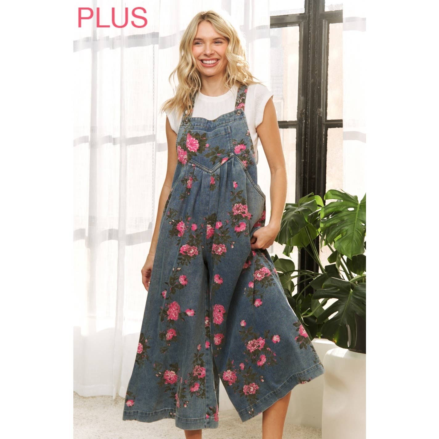 Sweet Generis - VINTAGE FLORAL PRINT COTTON TWILL OVERALL ROMPER