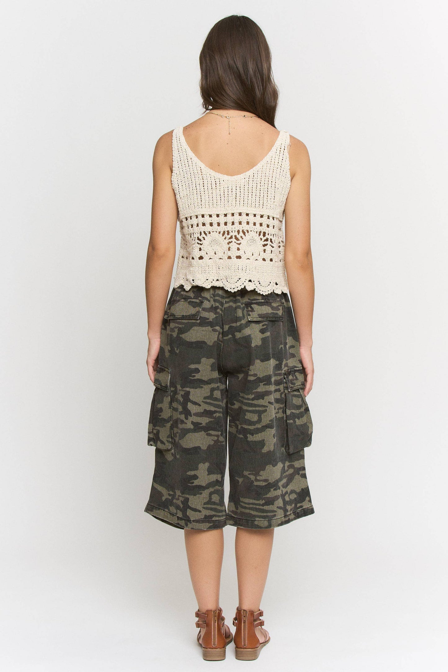 JADE BY JANE - PLUS SIZE CAMO CARGO MIDI PANTS