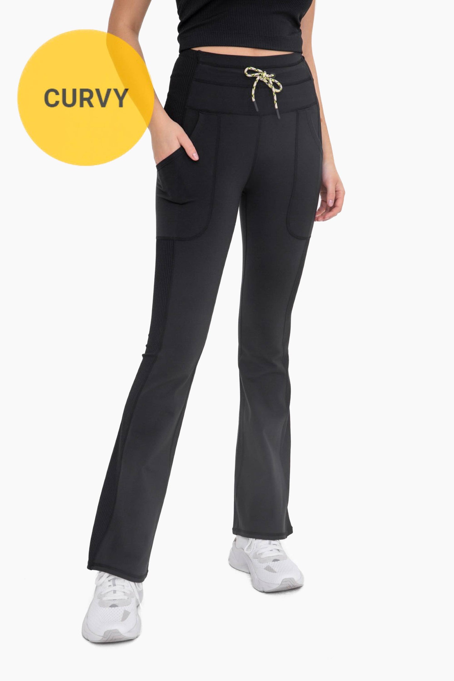 CURVY Adjustable Waist Flared Hiking Leggings