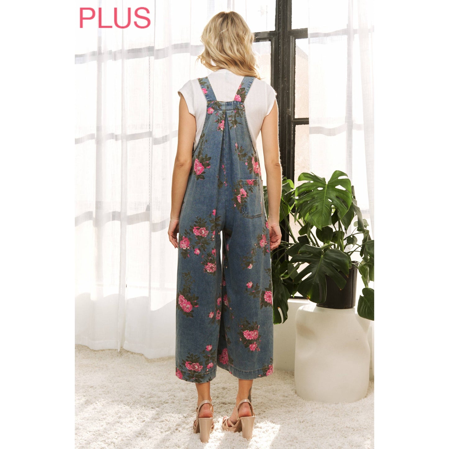 Sweet Generis - VINTAGE FLORAL PRINT COTTON TWILL OVERALL ROMPER
