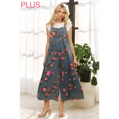 Sweet Generis - VINTAGE FLORAL PRINT COTTON TWILL OVERALL ROMPER