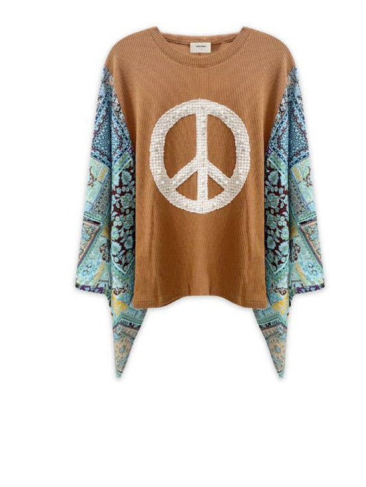 Davi & Dani - BOHO PATCHWORK KNIT TOP