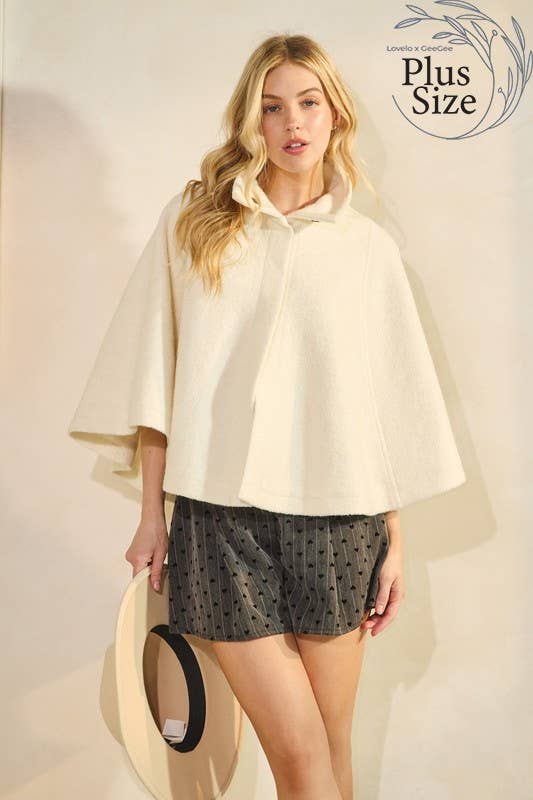 Black Short Cape Coat