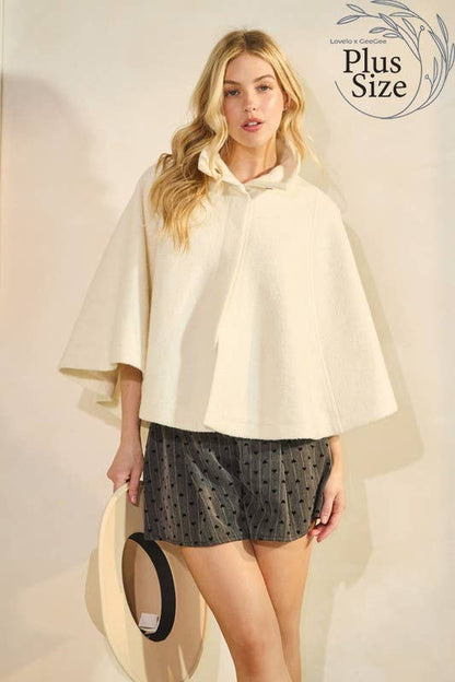 Black Short Cape Coat