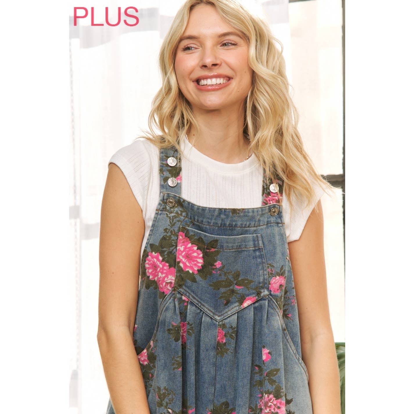 Sweet Generis - VINTAGE FLORAL PRINT COTTON TWILL OVERALL ROMPER