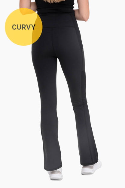 CURVY Adjustable Waist Flared Hiking Leggings