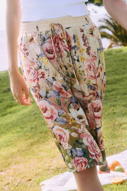 Spring Garden Floral Design Culottes