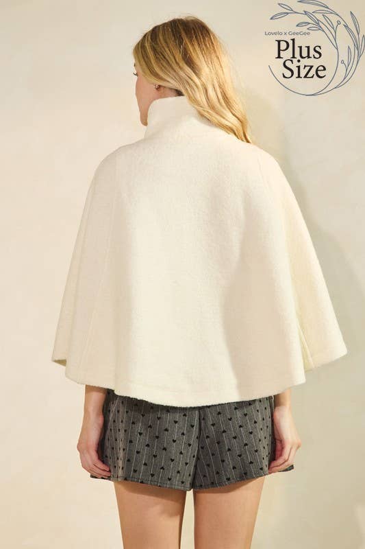 Black Short Cape Coat