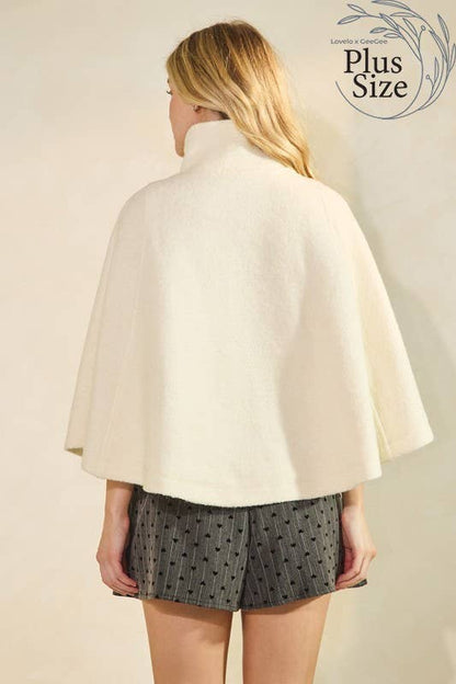 Black Short Cape Coat