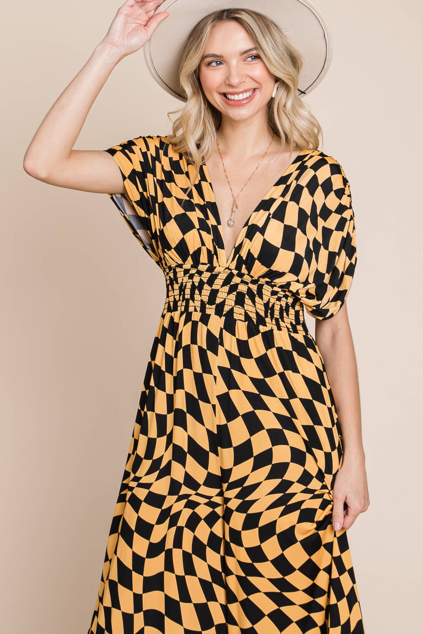 Geometric Wide Leg Jumpsuit