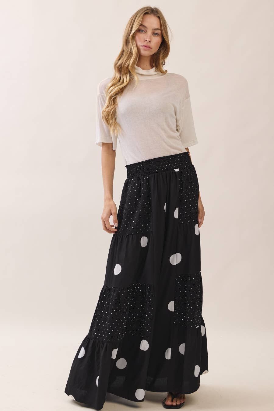 Oddi -Polka Dot Tiered Palazzo Pants