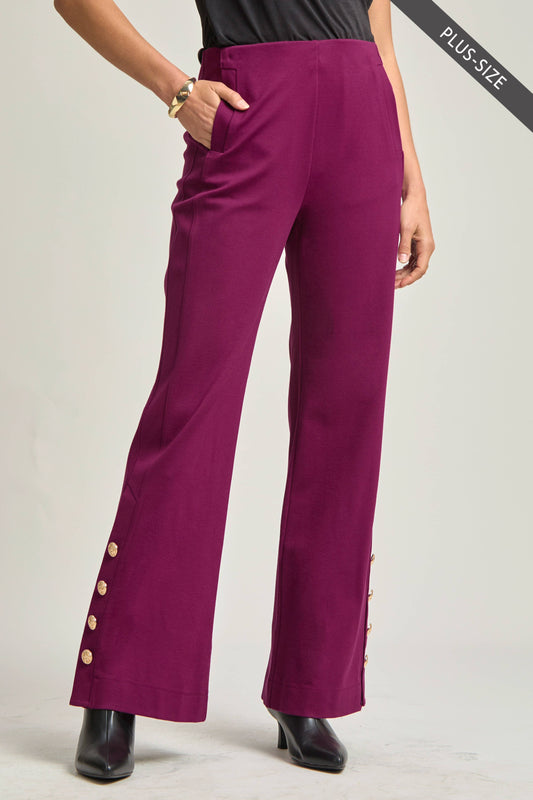 Dear Scarlett -Magic Gala Button-Hem Pants